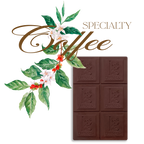 Chocolate with Specialty Coffee - Bean to bar. Craft Chocolate. 70% cocoa