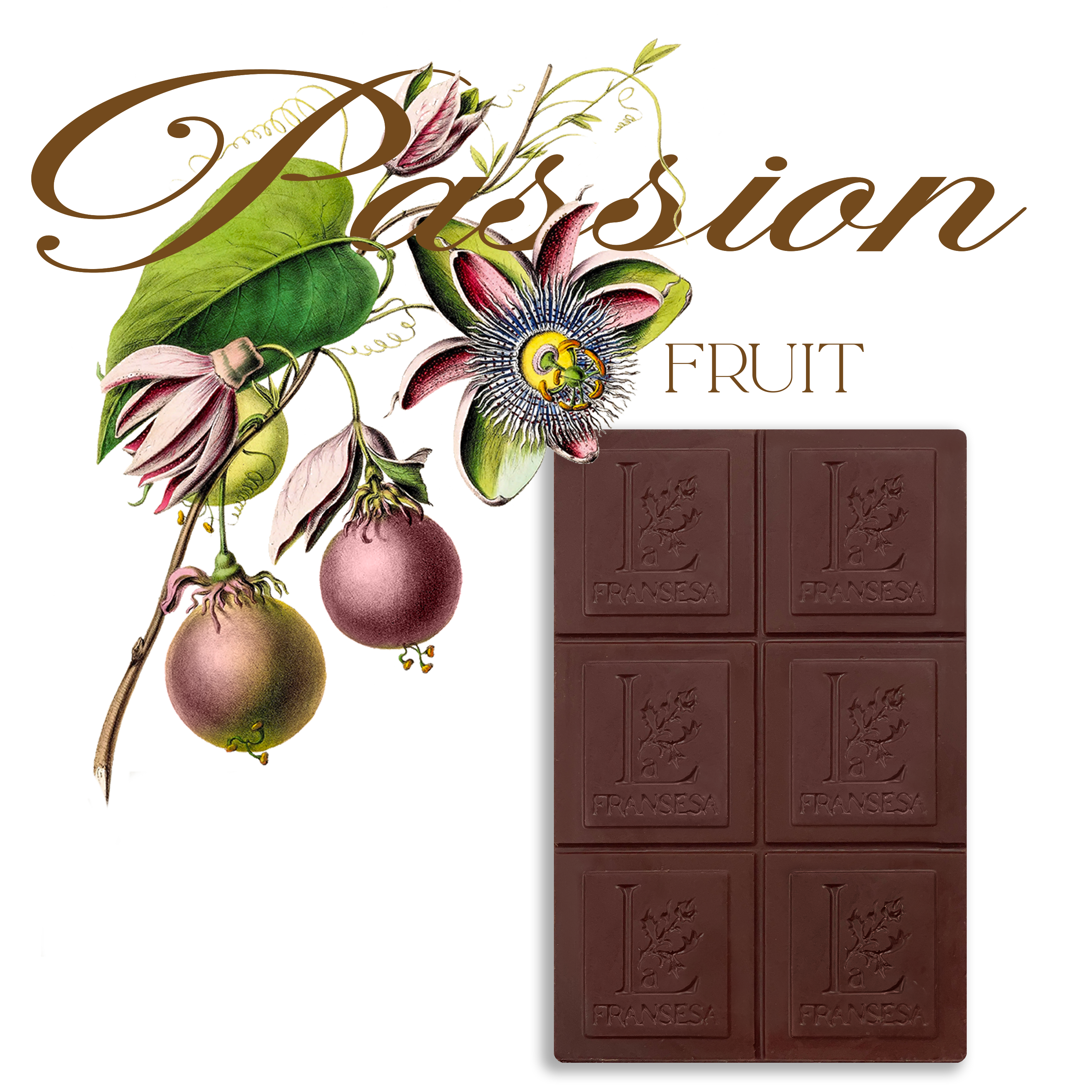 Passion Fruit - Bean to bar. Craft Chocolate. 70% cocoa