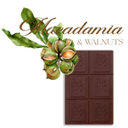 Macadamia & Walnuts - Bean to bar. Craft Chocolate. 70% cocoa
