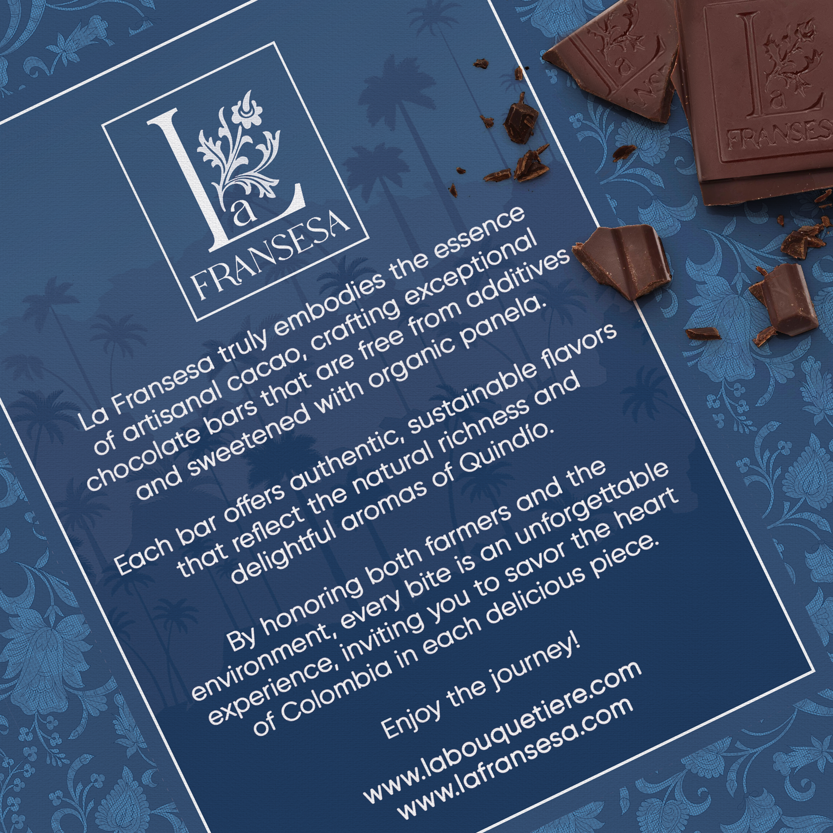 Blueberries - Bean to bar. Craft Chocolate. 70% cocoa