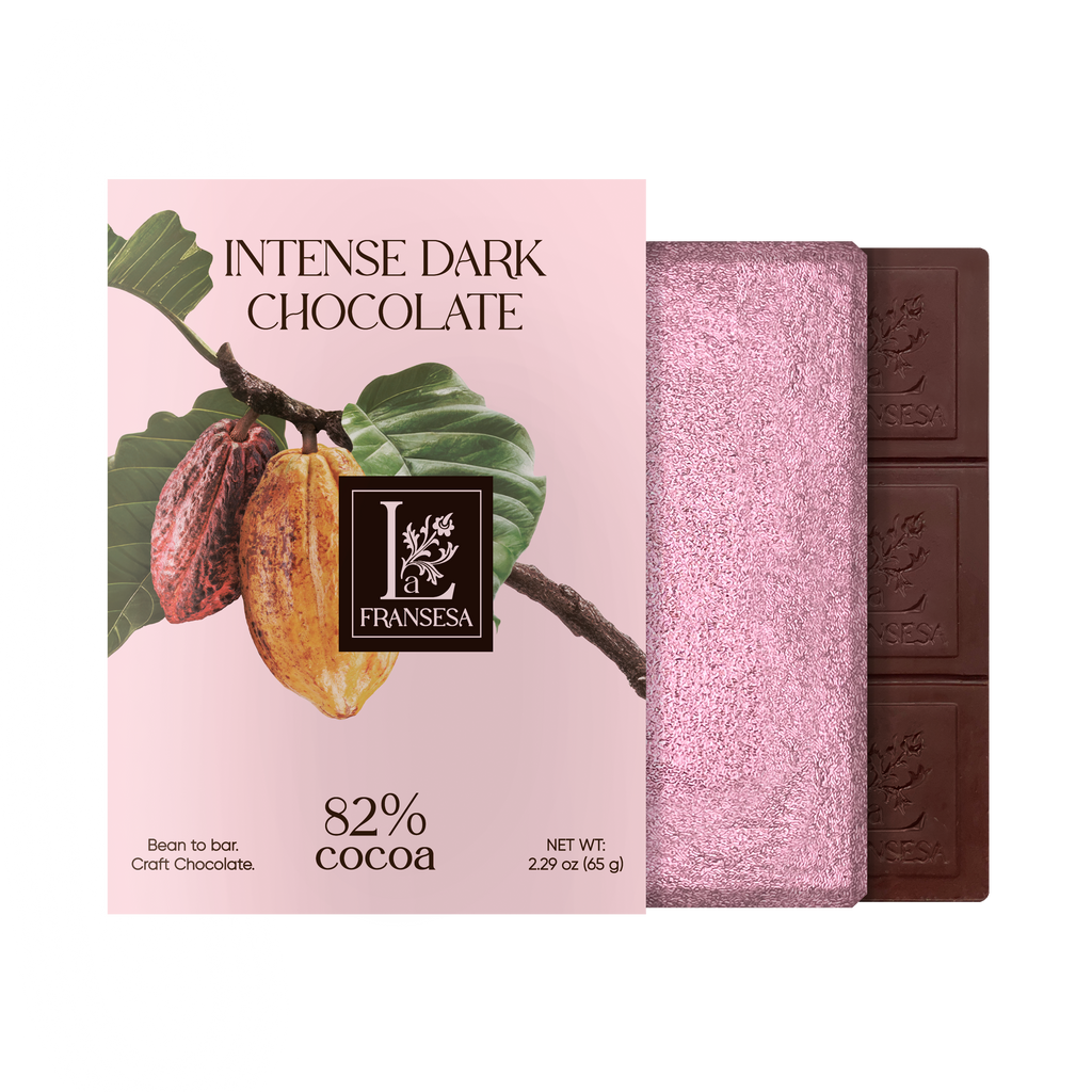 Intense Dark Chocolate - Bean to bar. Craft Chocolate. 82% cocoa