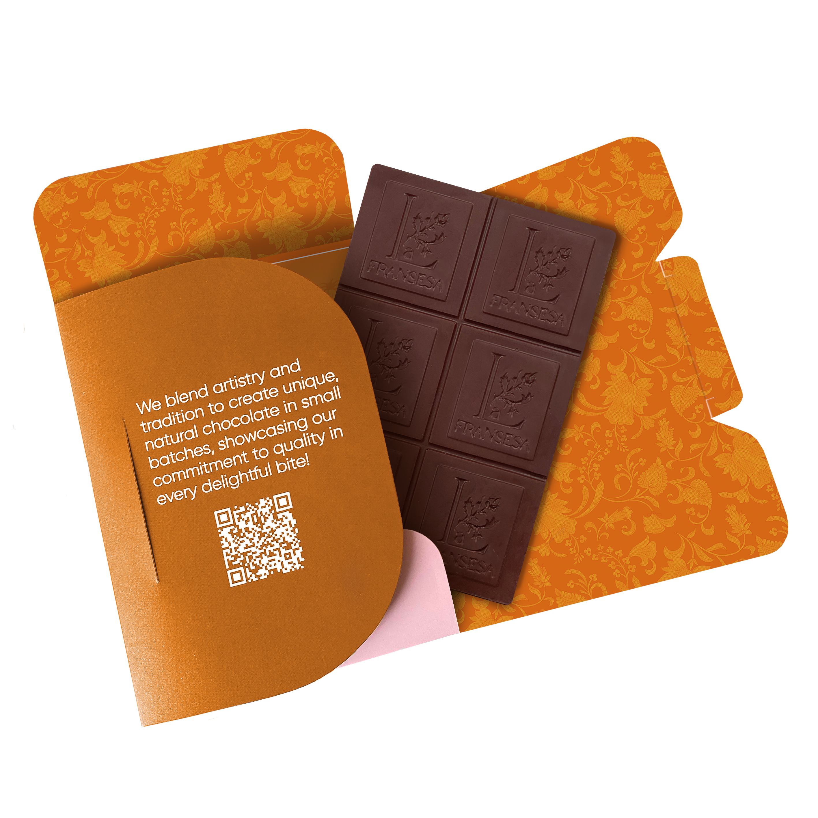 Orange - Bean to bar. Craft Chocolate. 70% cocoa