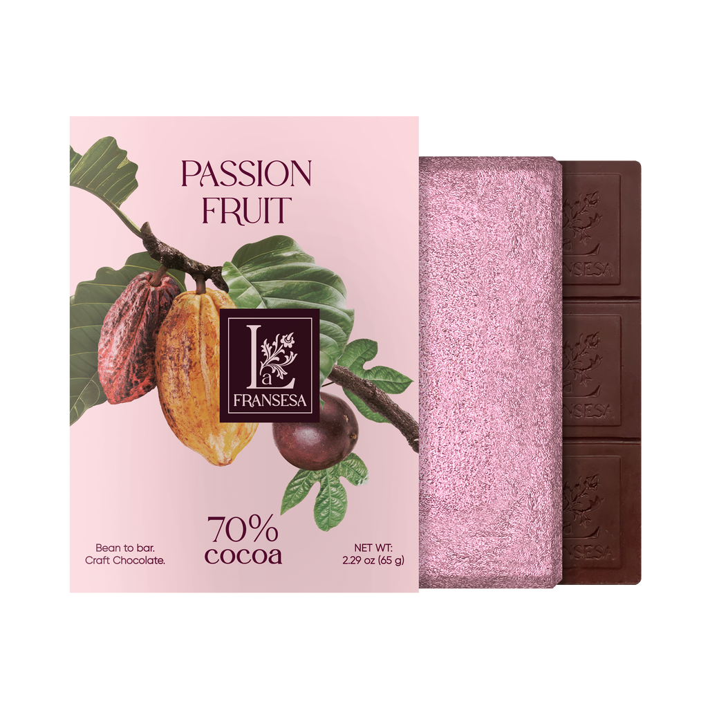 Passion Fruit - Bean to bar. Craft Chocolate. 70% cocoa