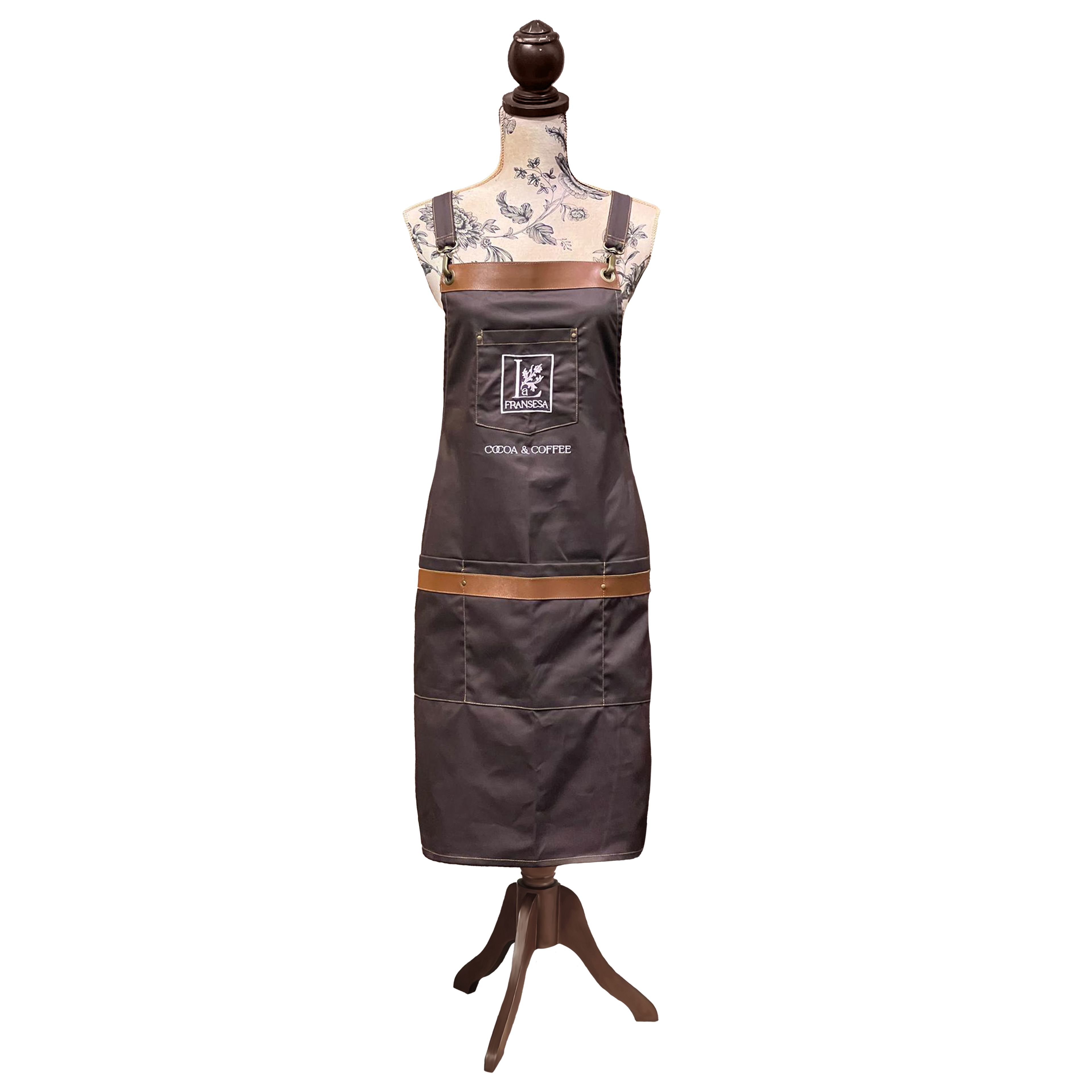 Apron with Metal Eyelets & Hooks — 100% Non-Oxidizing