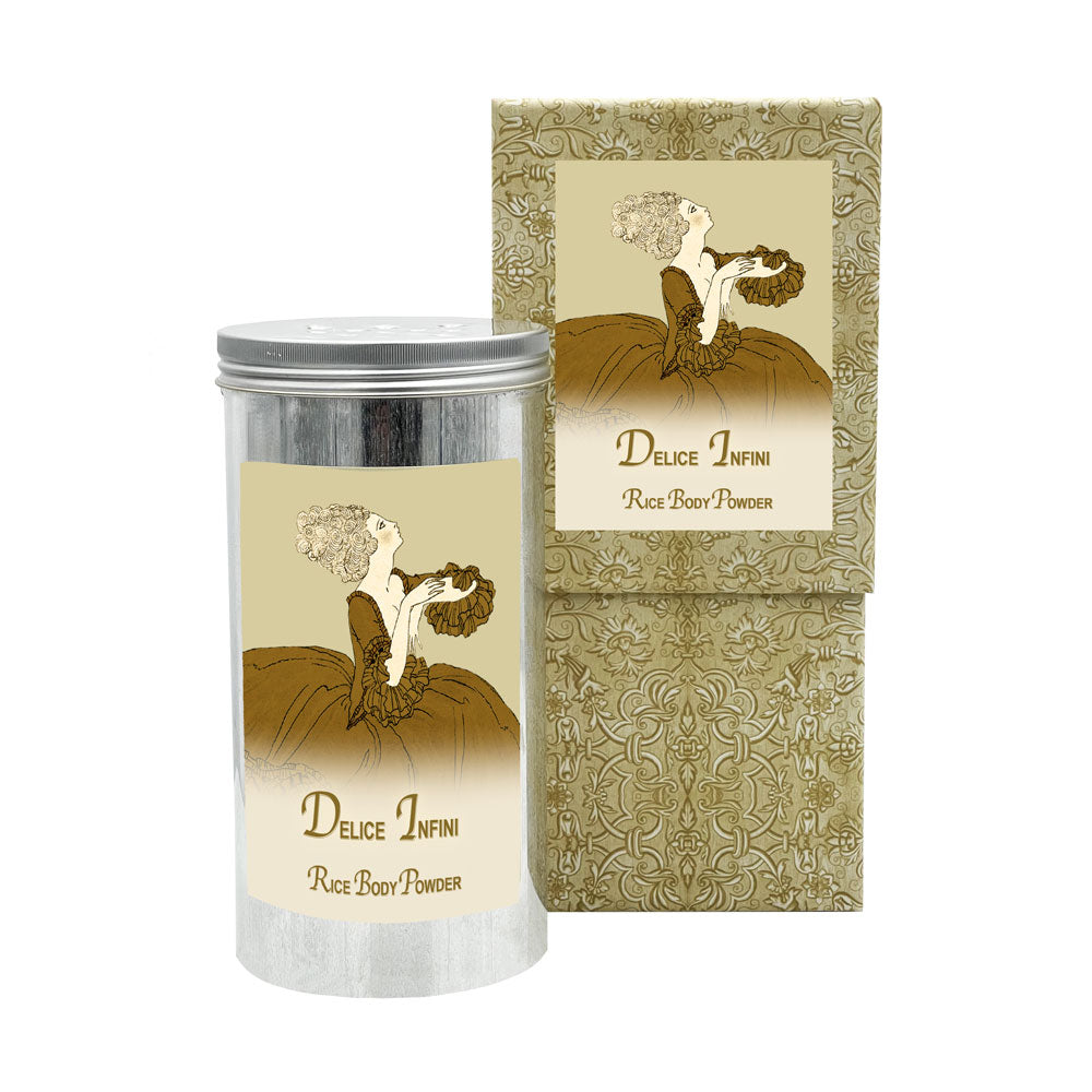 Rice Body Powder in an Aluminum Canister