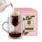 Single-Cup Pre-Filled Colombian Specialty Pour Over Coffee Bags – Castillo, 6 Bags, 10g Each, 100% Arabica, Medium Roast