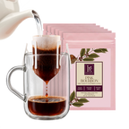 Single-Cup Pre-Filled Colombian Specialty Pour Over Coffee Bags – Pink Bourbon, 6 Bags, 10g Each, 100% Arabica, Medium Roast