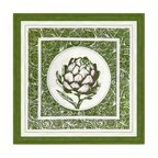 Denim Green Cotton Napkins / Placemats – 100% Colombian Cotton, Hand Block Printed