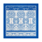 Denim White Cotton Napkins / Placemats – 100% Colombian Cotton, Hand Block Printed