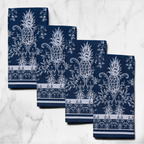 Denim Indigo Cotton Napkins / Placemats – 100% Colombian Cotton, Hand Block Printed