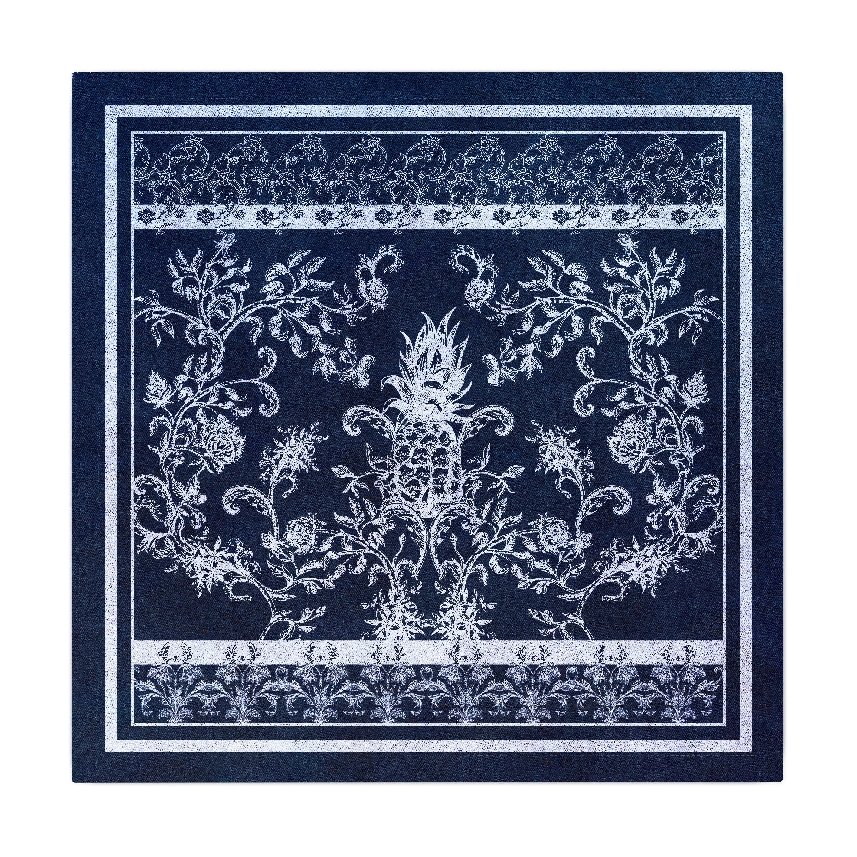 Denim Indigo Cotton Napkins / Placemats – 100% Colombian Cotton, Hand Block Printed